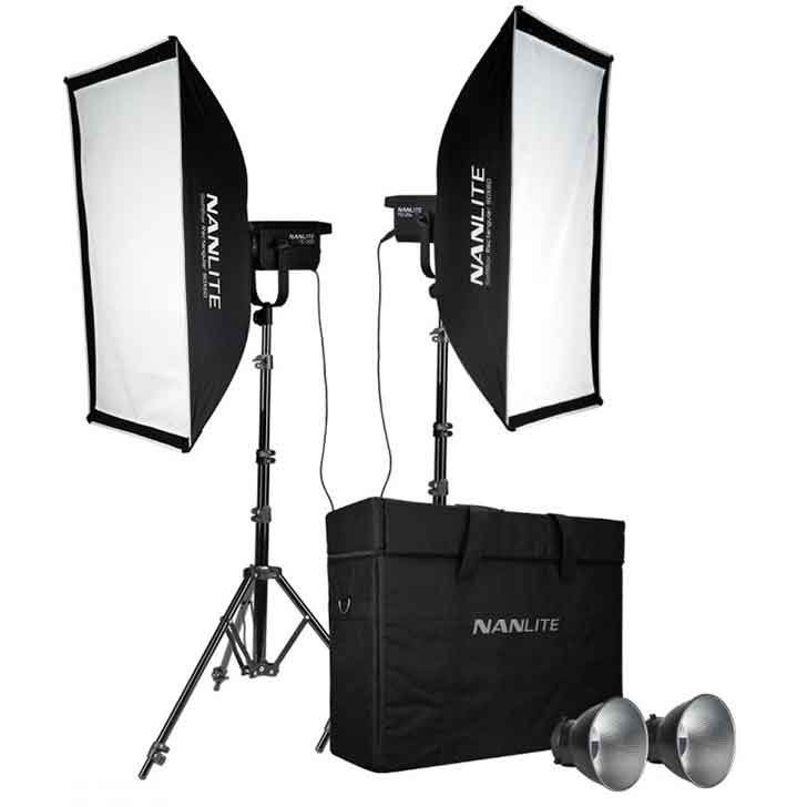 کیت نور نانلایت Nanlite FS-150B 2KIT به همراه سافت باکس و پایه