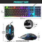 کیبورد SKY-TOUCH G21 ماوس گیمینگ سیمی USBتصویر کیبورد و ماوس 