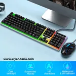 کیبورد SKY-TOUCH G21 ماوس گیمینگ سیمی USBکیبورد و ماوس به همراه PC 