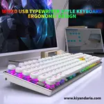 نمای کلی کیبورد بازی مکانیکی به سبک ماشین تحریر سیمی HUO JI E-Yooso Z-88